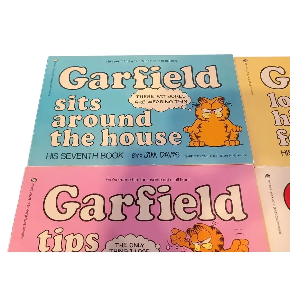 Garfield by Jim Davis Numbered Book Series Lot of 4 - #7,8,9,10 - VGC - CLO